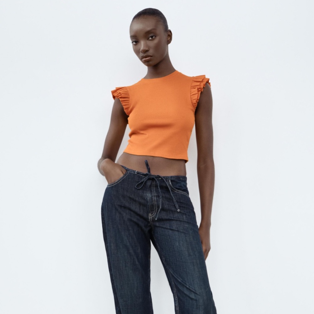 NWT Zara ruffled top